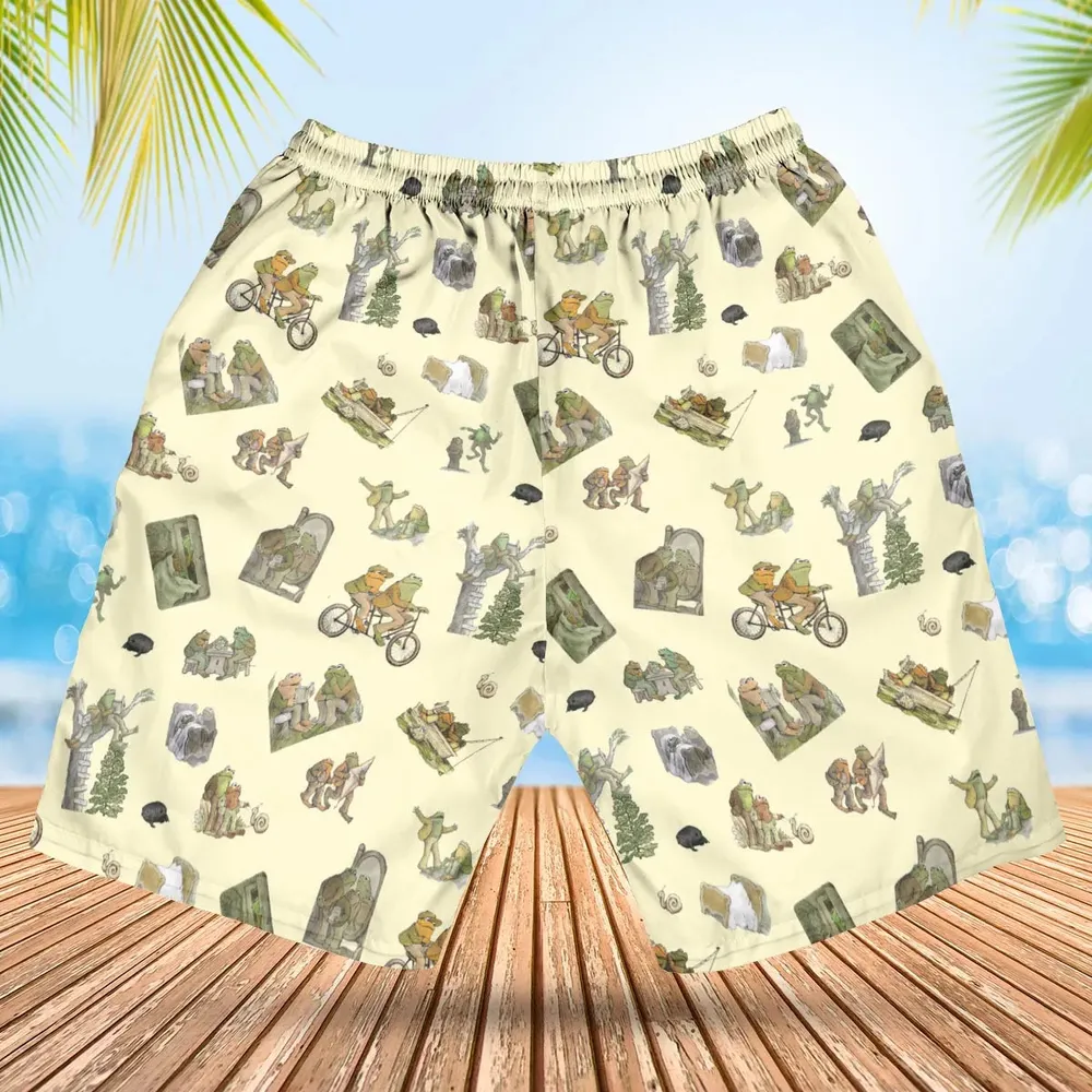 Frog and Toad Pattern Hawaiian Short - 2