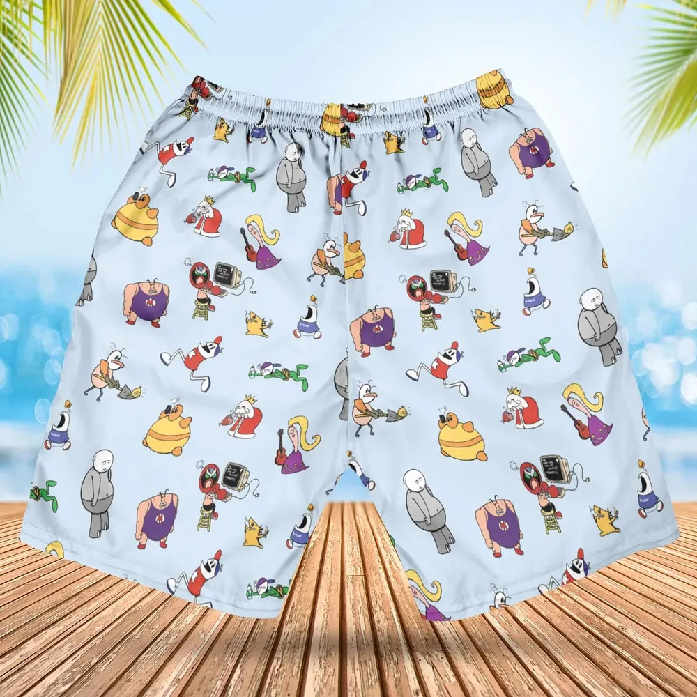 Retro Webtoon Homestar Hawaiian Short - 2