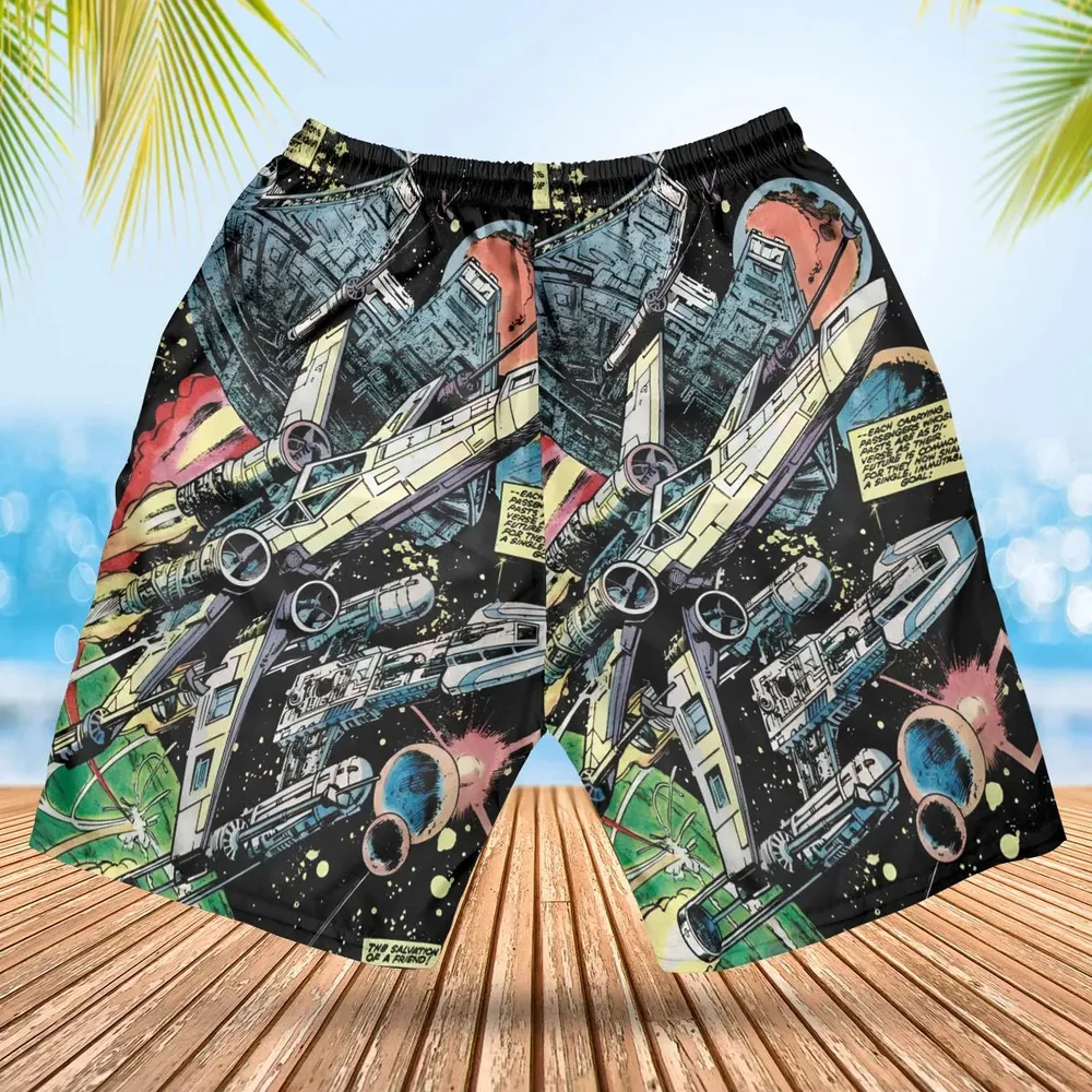 Han Solo Spaceship Star Wars Hawaiian Short - 2