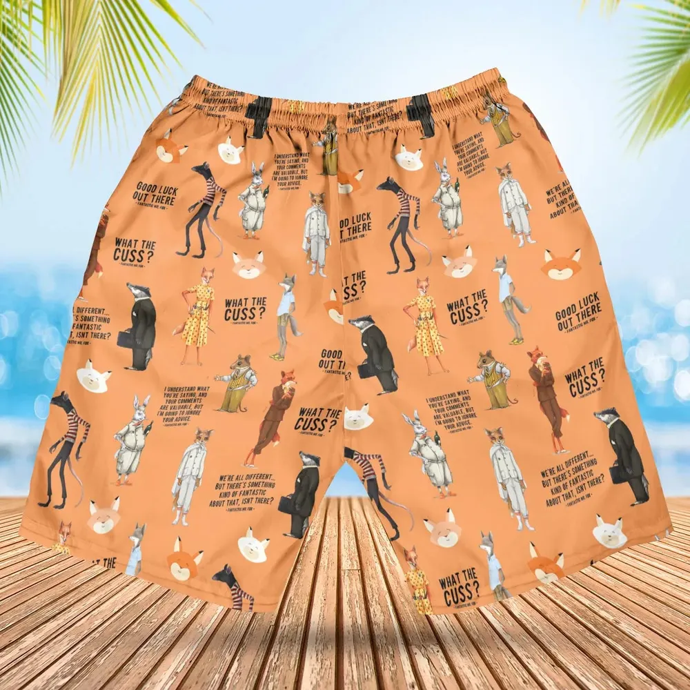 Cuss You Are Fantastic Mr. Fox Hawaiian Short - 2