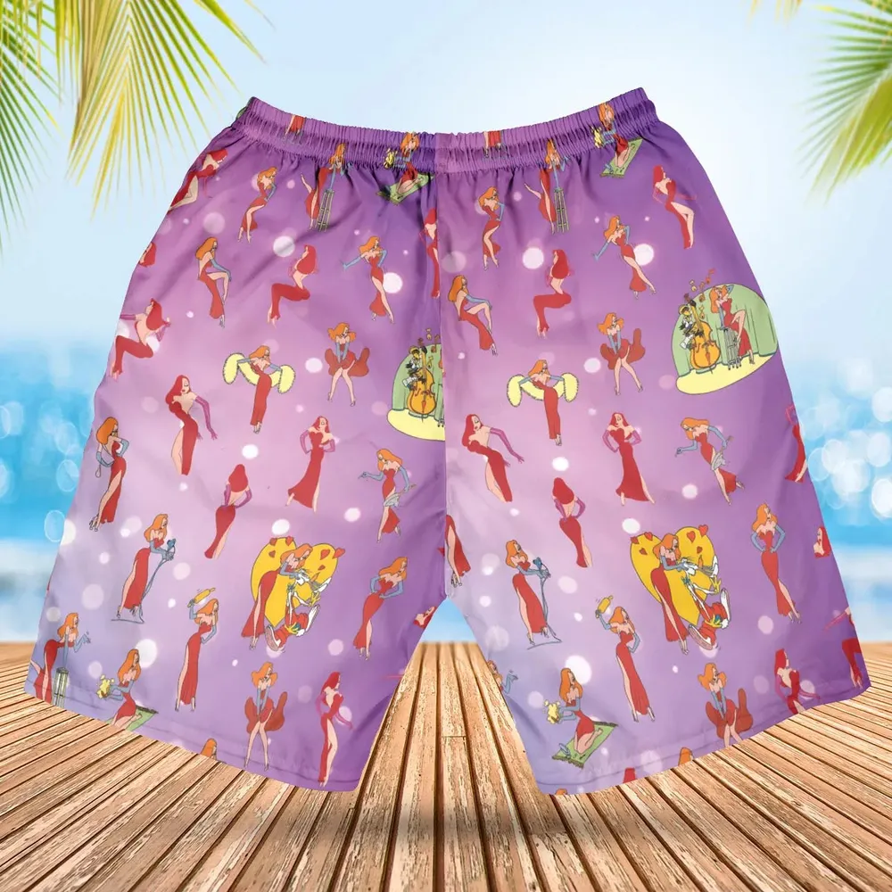 Red Hot Jessica Rabbit Who Framed Roger Rabbit Hawaiian Short - 2