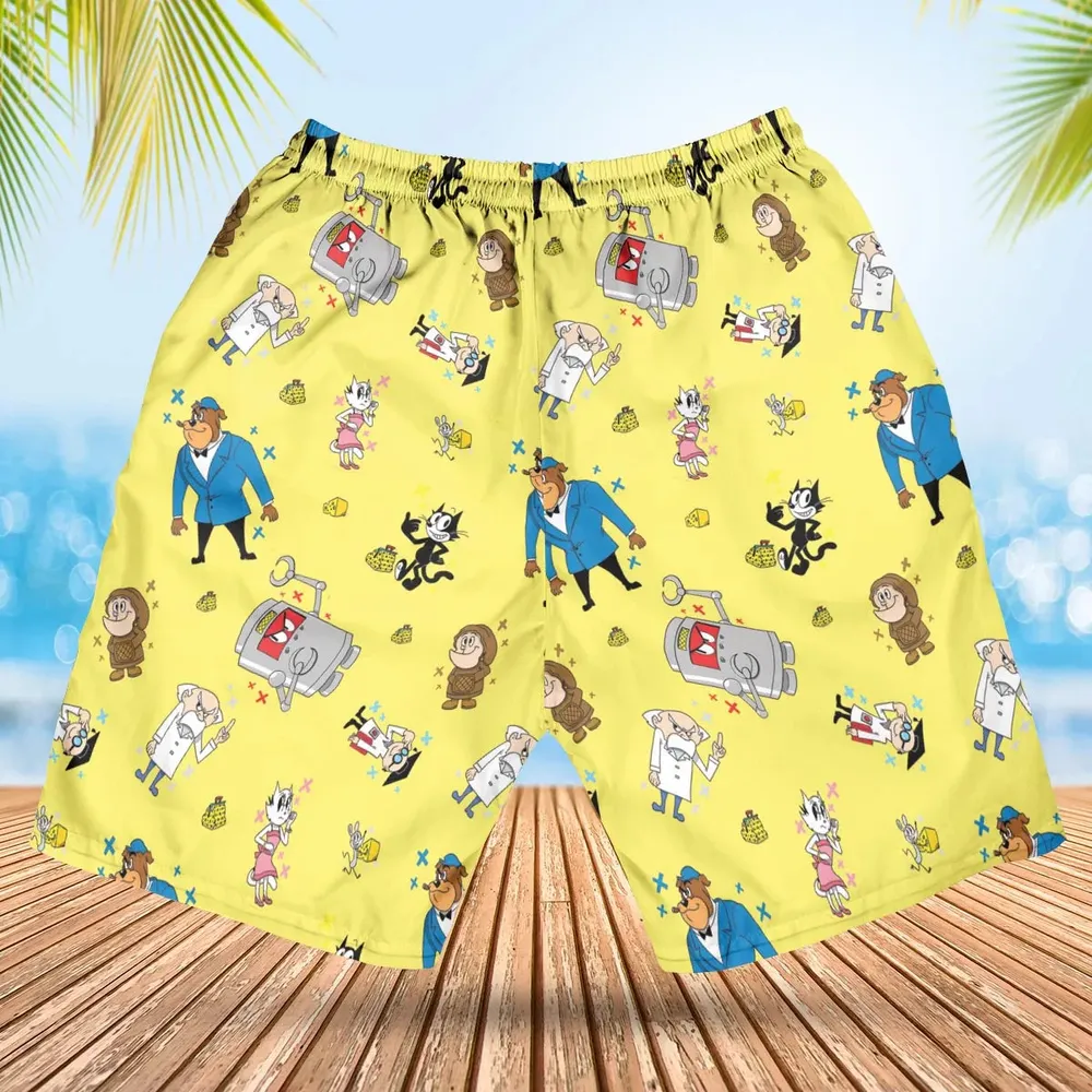 Felix The Cat Characters Hawaiian Short - 2