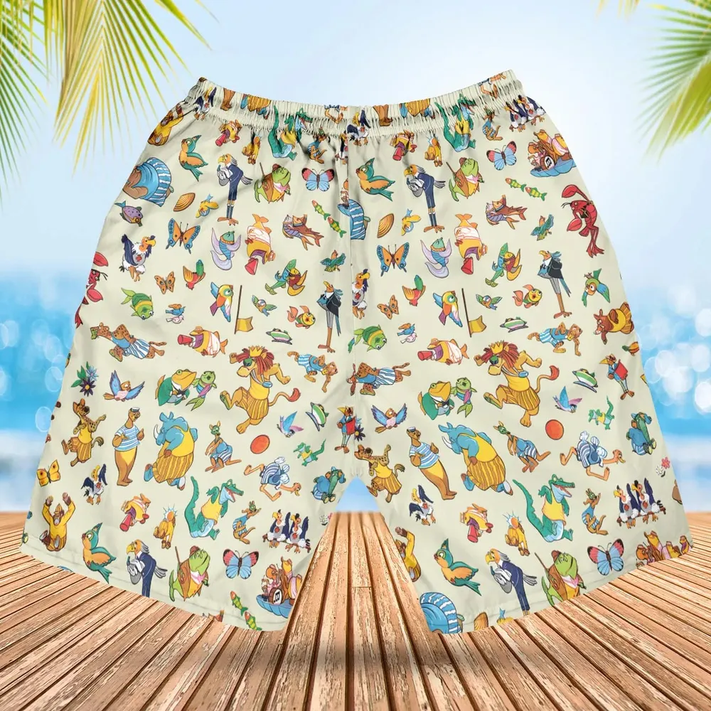 Bedknobs and broomsticks True Blue Team and the Dirty Yellow Team Hawaiian Short - 2