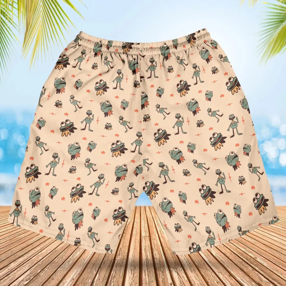 Kermit The Frog Doodles Hawaiian Short - 2