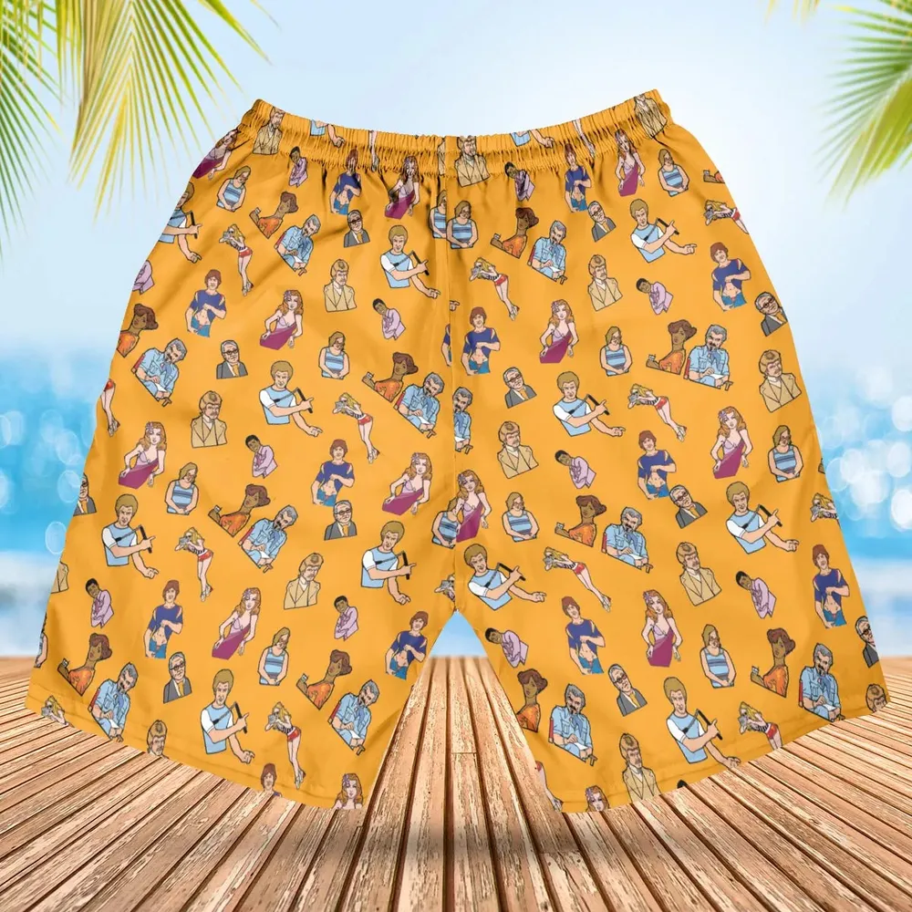 Summer Party Boogie Nights Characters Hawaiian Short - 2
