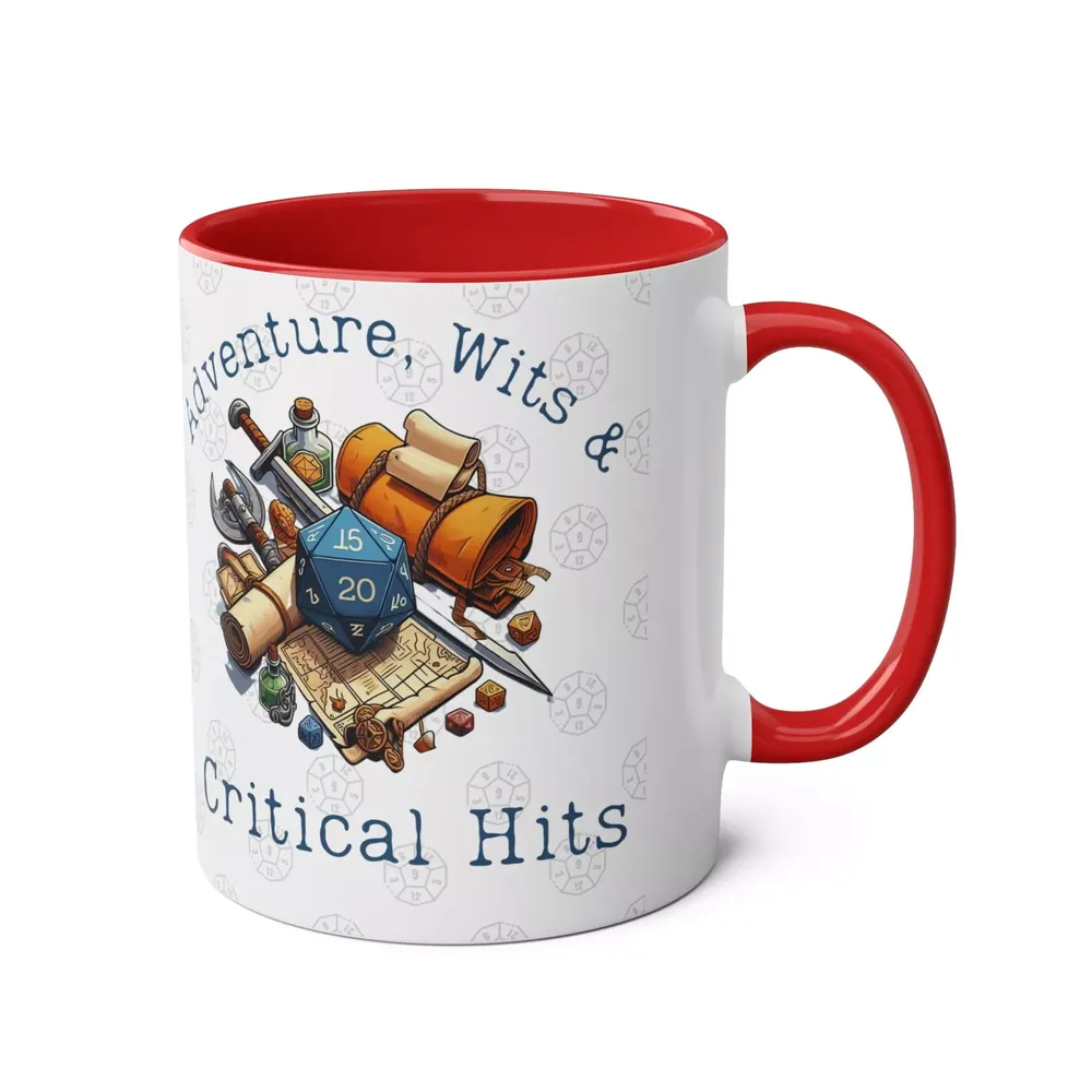 Adventure Wits & Critical Hits Accent Mug - 6