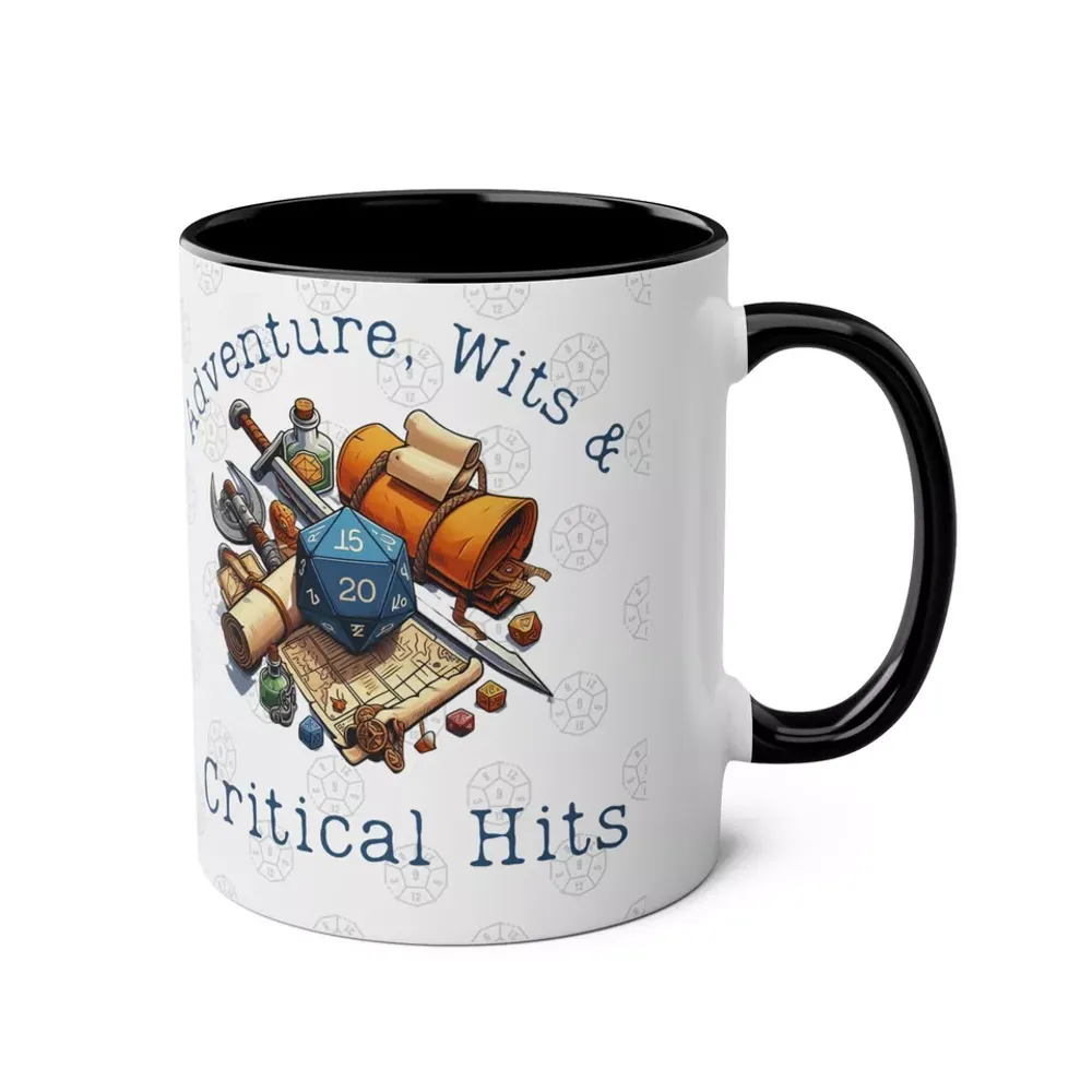 Adventure Wits & Critical Hits Accent Mug - 5