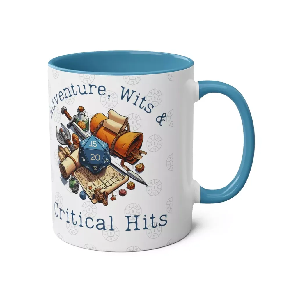Adventure Wits & Critical Hits Accent Mug - 2