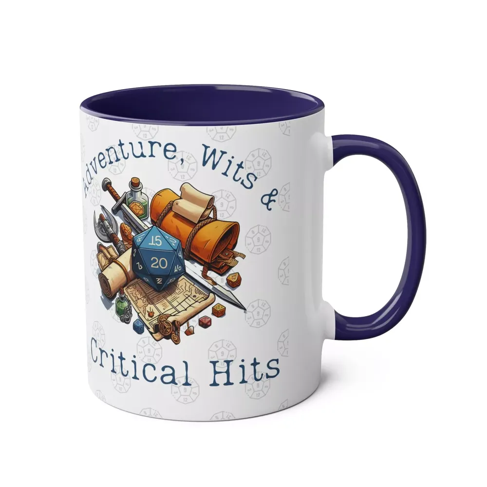 Adventure Wits & Critical Hits Accent Mug - 1