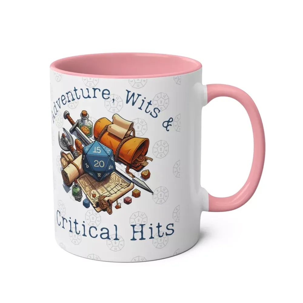 Adventure Wits & Critical Hits Accent Mug - 7