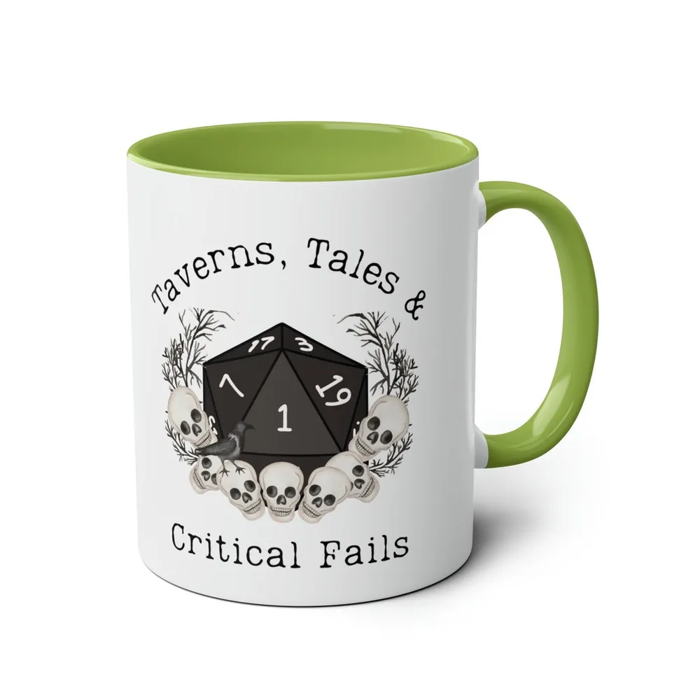 Taverns Tales & Critical Fails Accent Mug - 2