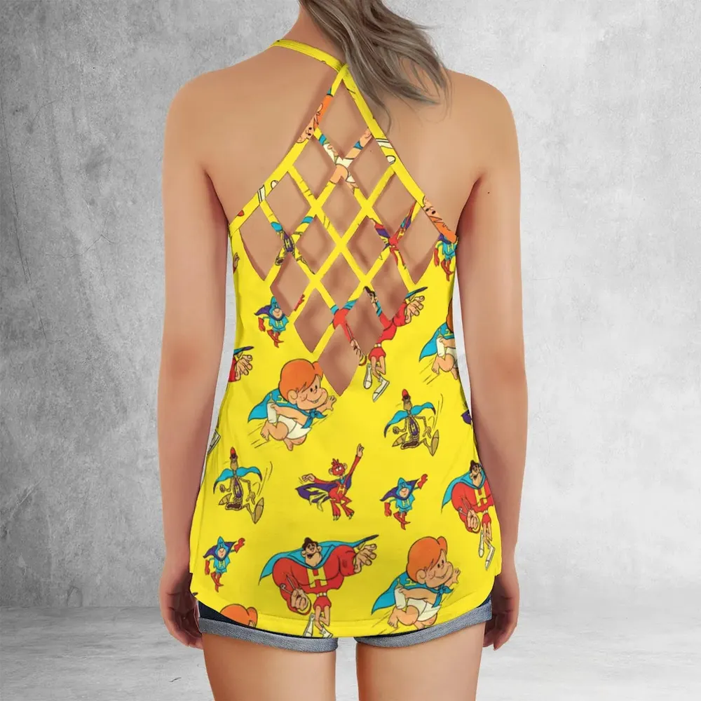 The Mighty Heroes Characters Criss Cross Tank Top - 3