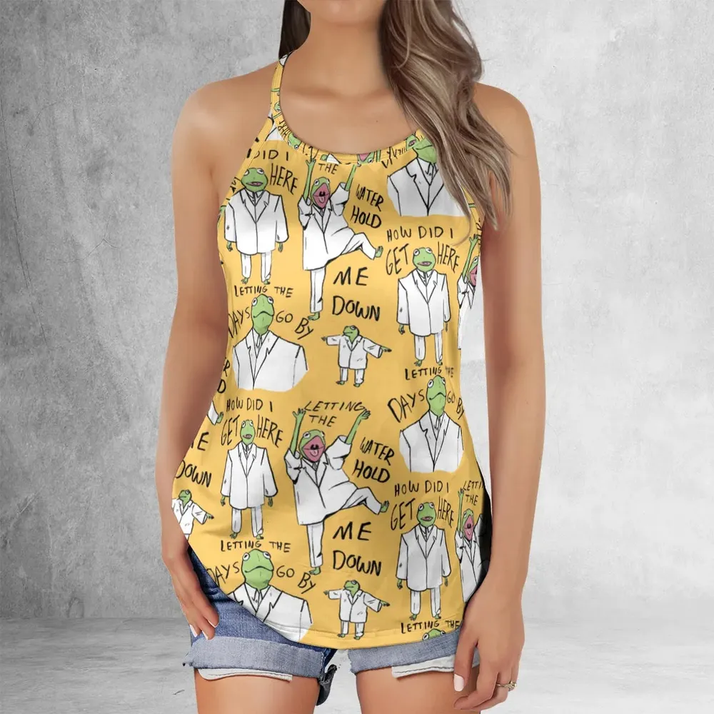 Once In A Lifetime Kermit Criss Cross Tank Top - 2