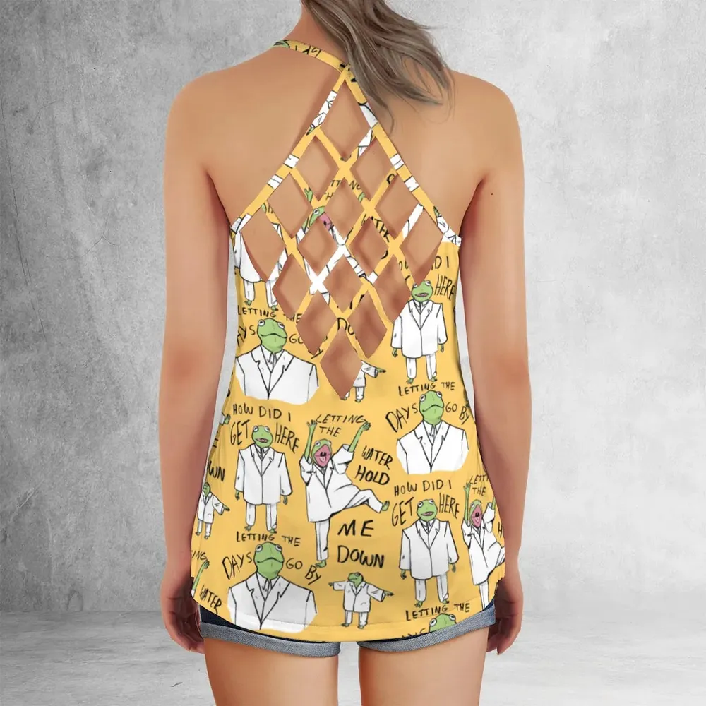 Once In A Lifetime Kermit Criss Cross Tank Top - 3
