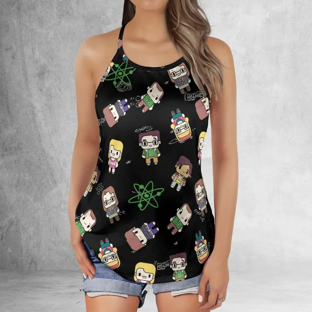 Geeky Bazinga The Big Bang Theory Criss Cross Tank Top - 2