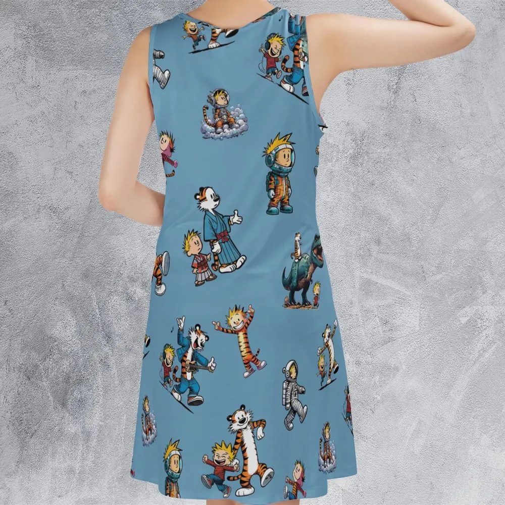 Comics Come To Life Calvin And Hobbes Sleeveless Dress - 3