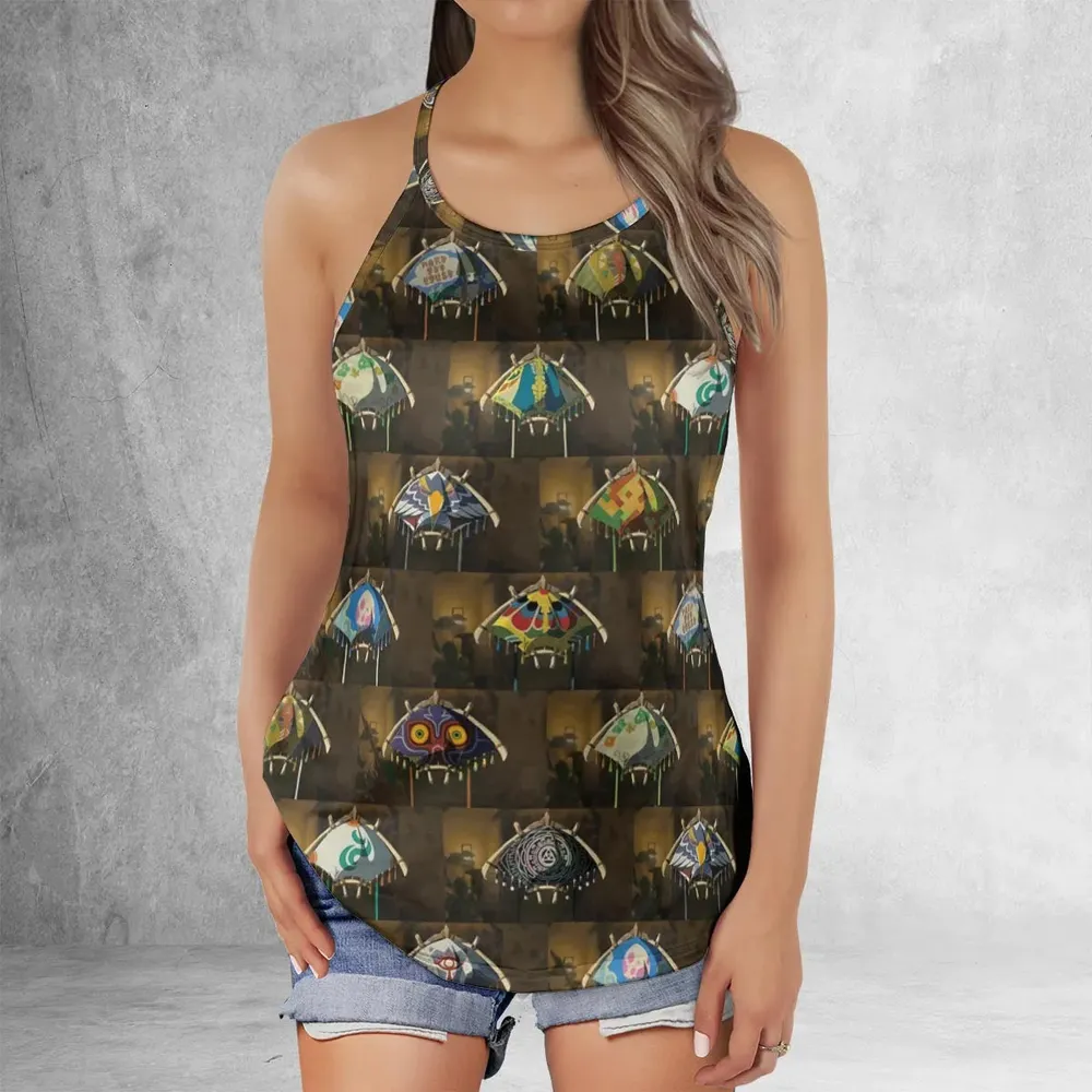 Zelda Paraglider Criss Cross Tank Top - 2