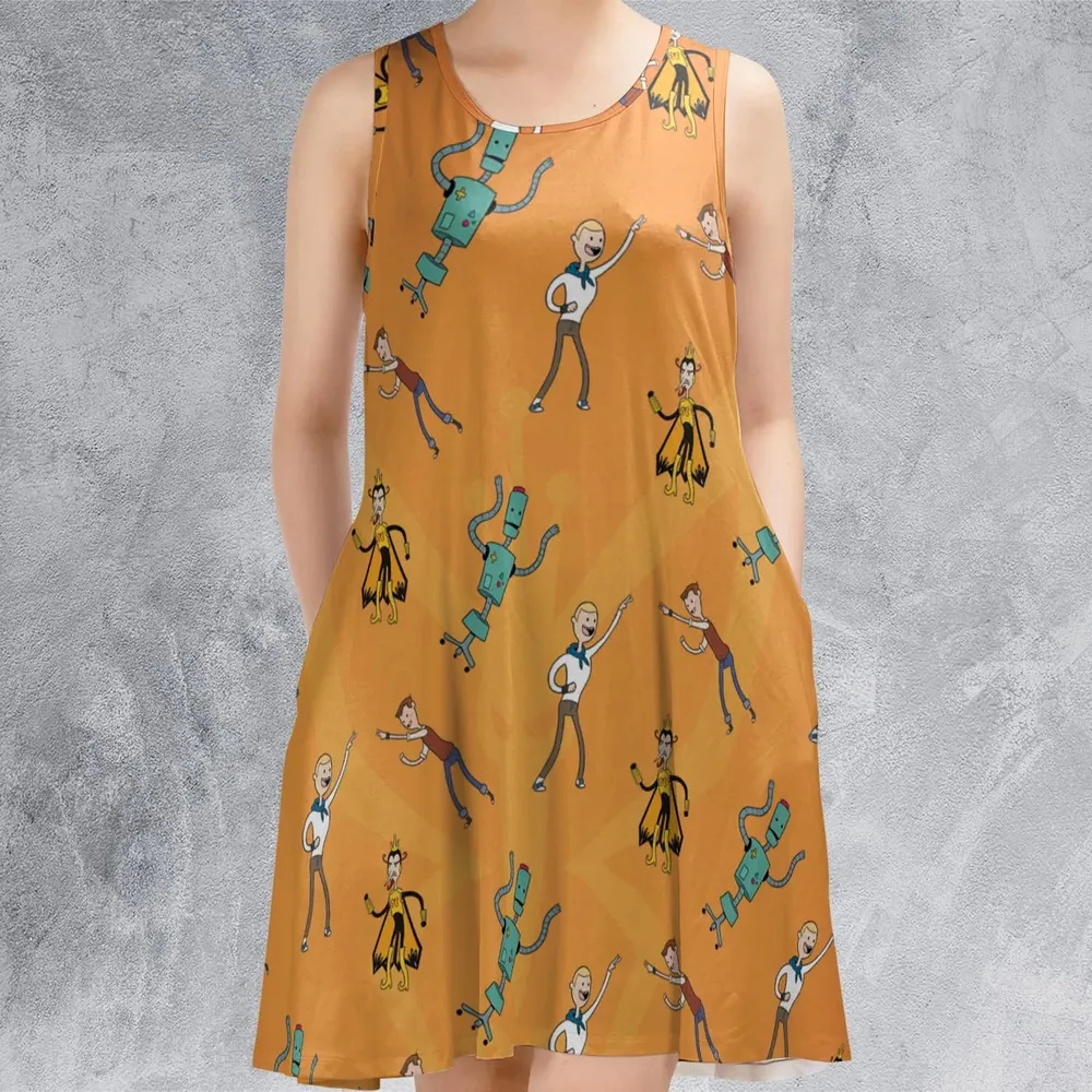 Monarch Madness The Venture Bros Adventure Time Mashup Sleeveless Dress - 2