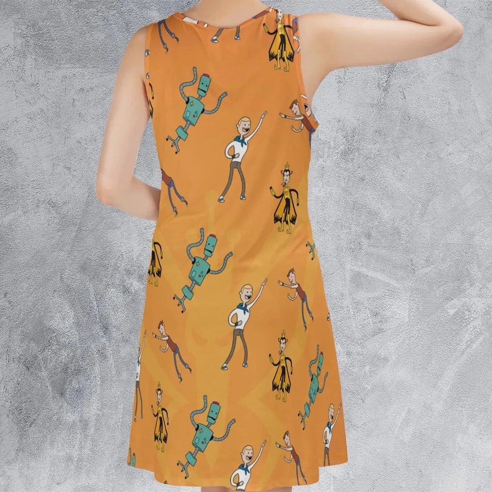 Monarch Madness The Venture Bros Adventure Time Mashup Sleeveless Dress - 3