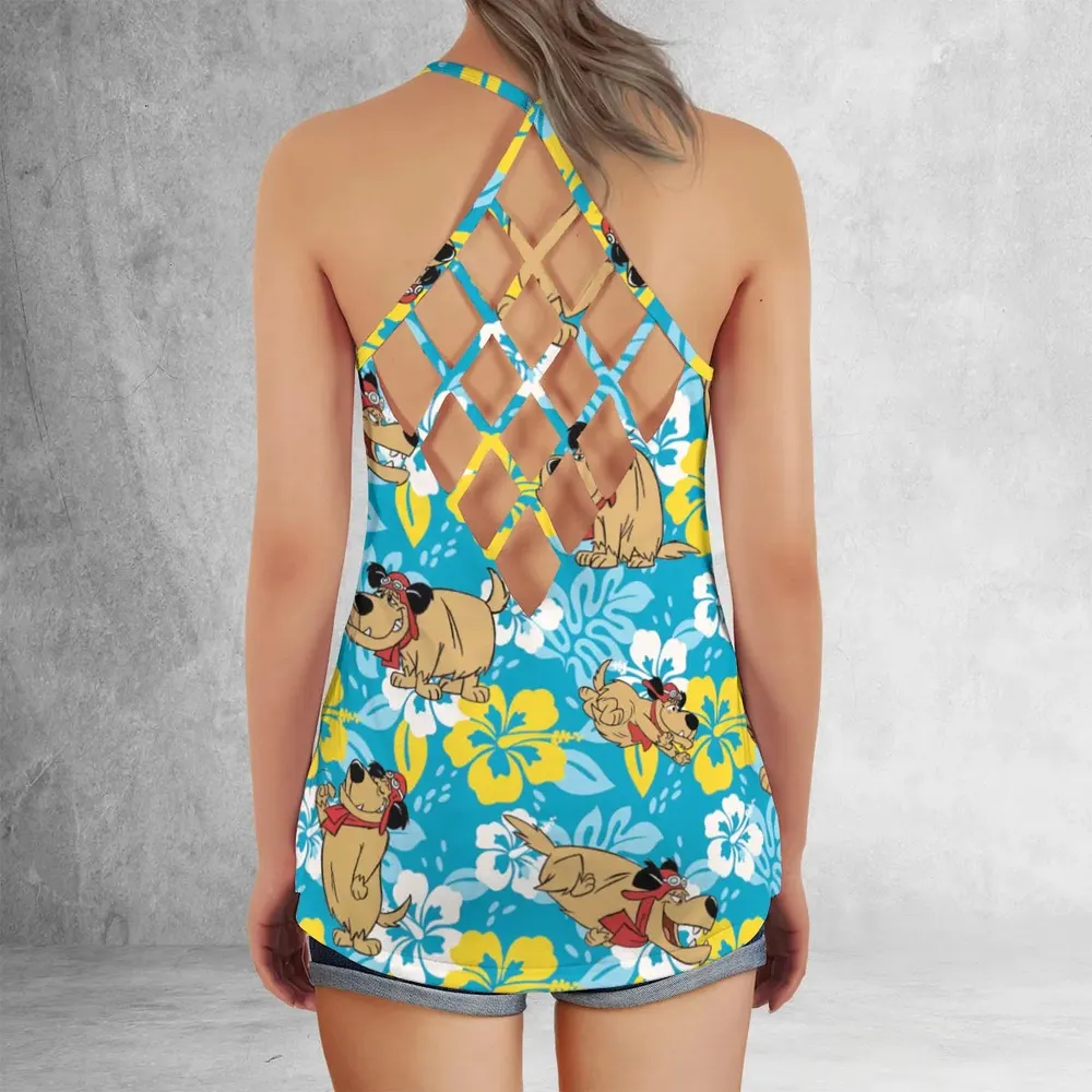 Bad Dog Muttley Wacky Races Criss Cross Tank Top - 3