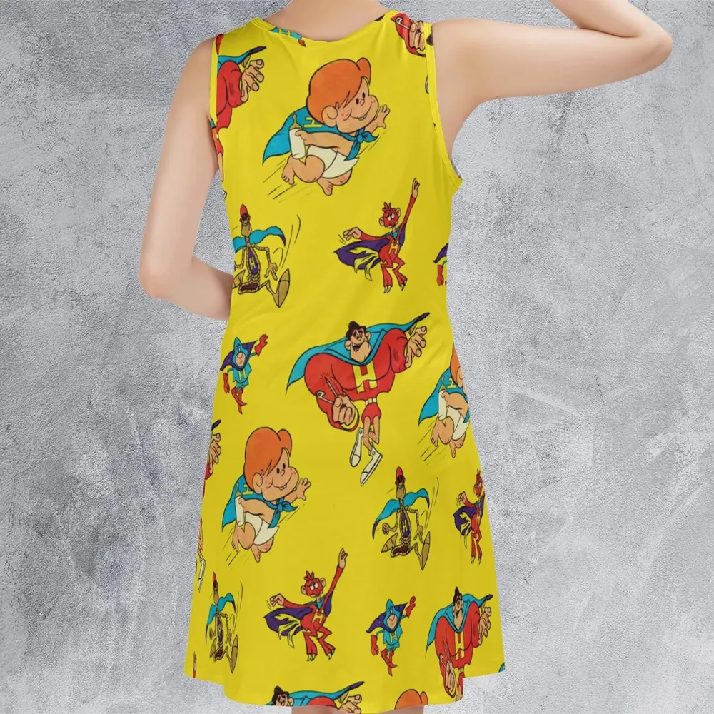 The Mighty Heroes Characters Sleeveless Dress - 3