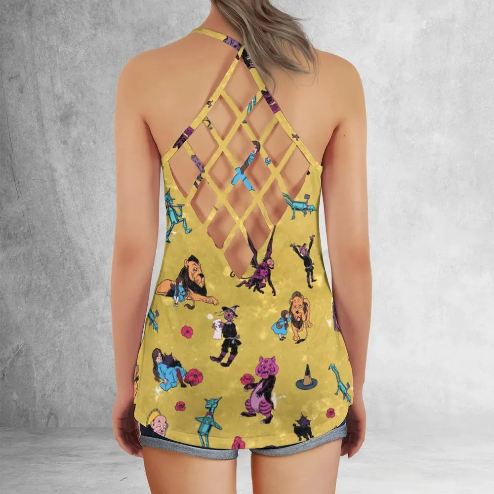 Friends in Emerald City Wizard of Oz Criss Cross Tank Top - 3