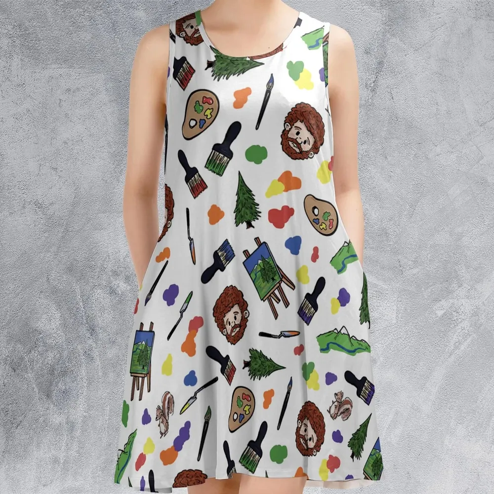 Joy Of Painting Bob Ross Sleeveless Dress - 2