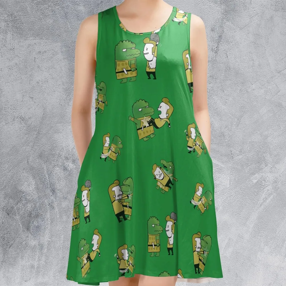 Kirk-Fu With Gorn Star Trek Sleeveless Dress - 2