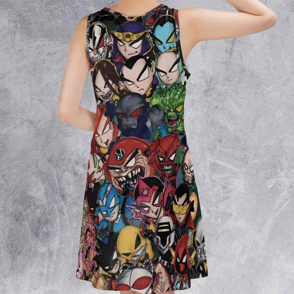 DC Villains Chibi Sleeveless Dress - 3