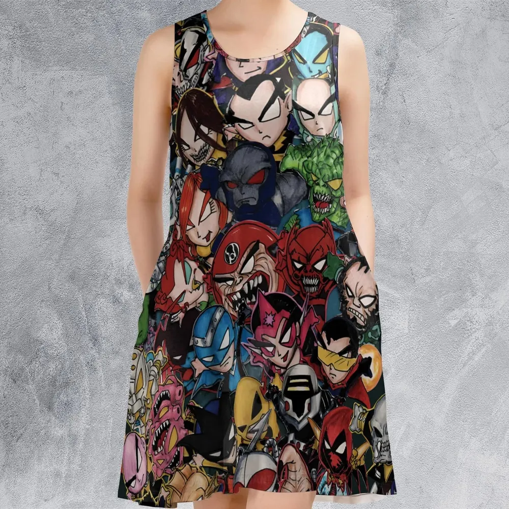 DC Villains Chibi Sleeveless Dress - 2