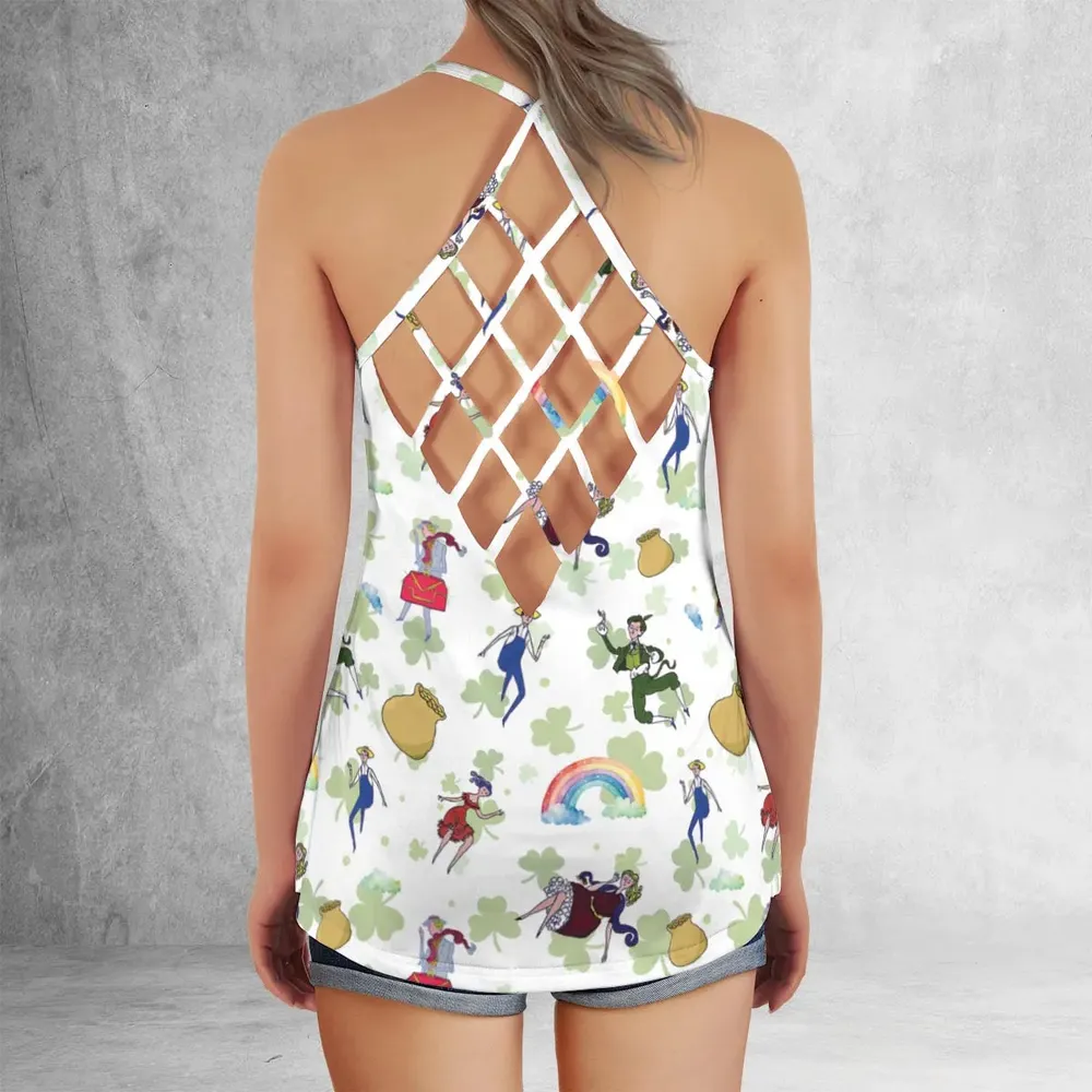 Irish Movie Finian’s Rainbow Characters Criss Cross Tank Top - 3