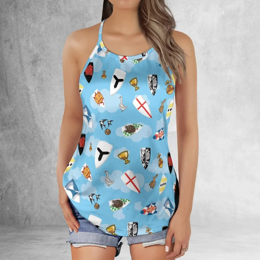 Coat Of Arms Monty Python and the Holy Grail Criss Cross Tank Top - 2