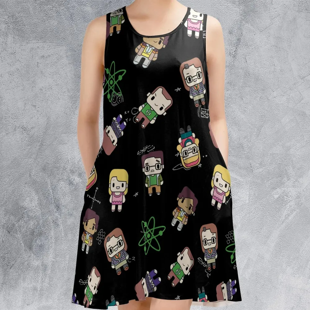 Geeky Bazinga The Big Bang Theory Sleeveless Dress - 2