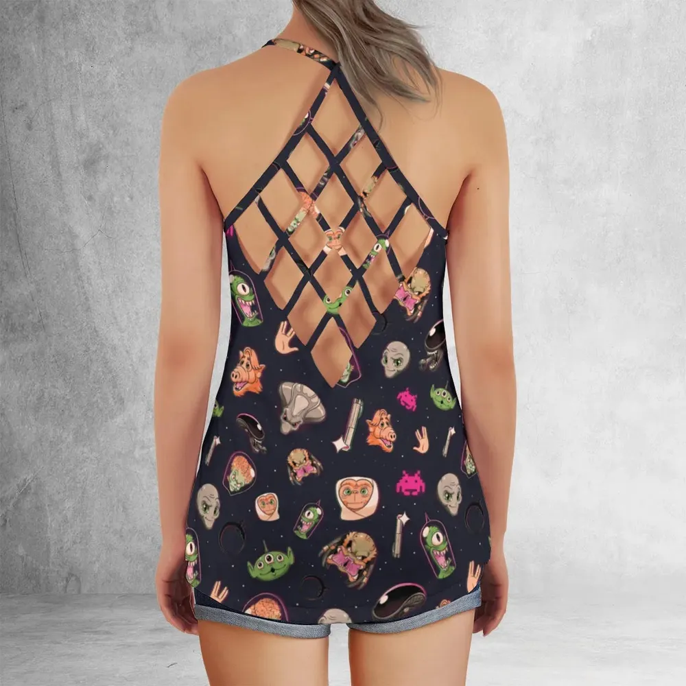 Classic Aliens Criss Cross Tank Top - 3