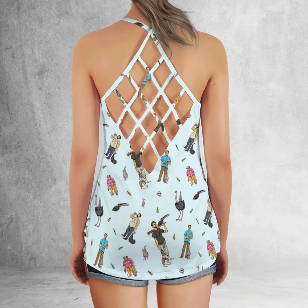 Count Duckula Characters Criss Cross Tank Top - 3