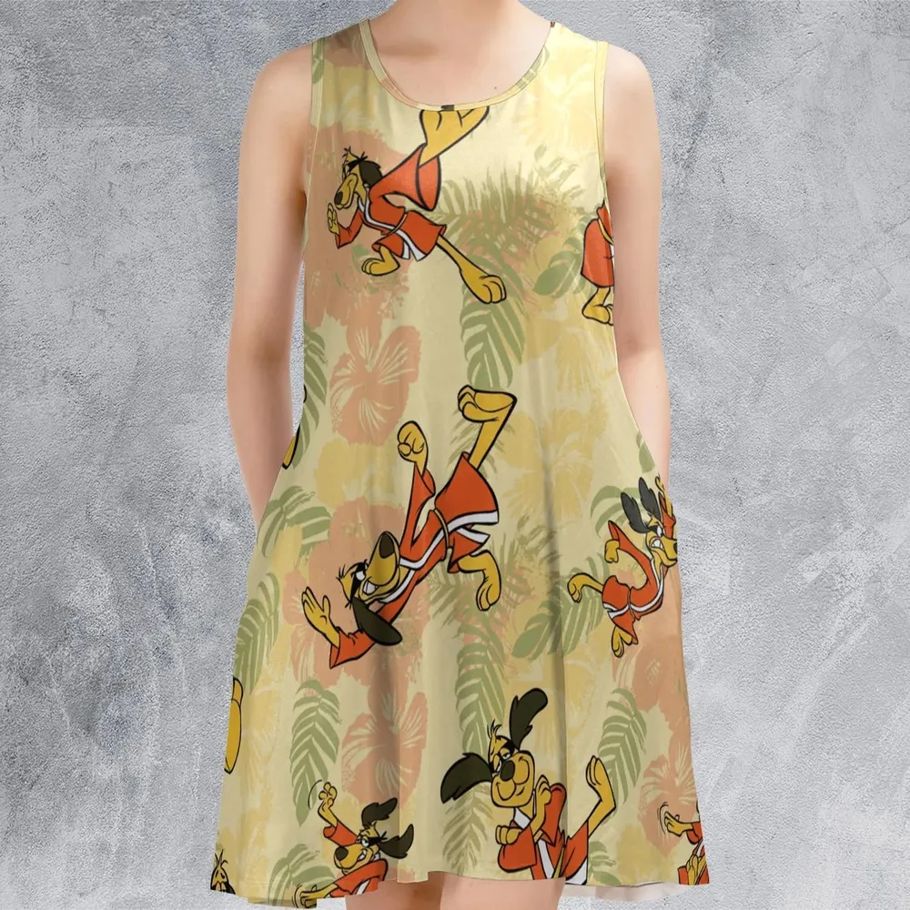Kung Fu Dog Hong Kong Phooey Sleeveless Dress - 2