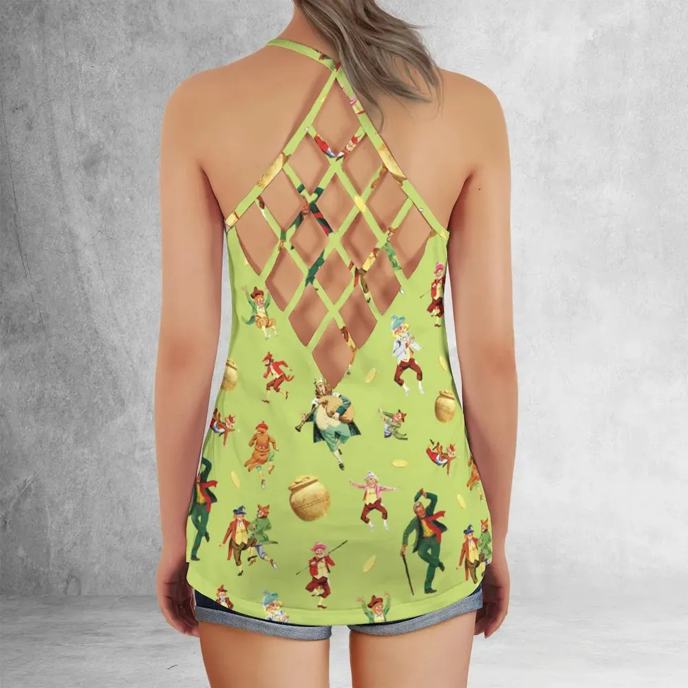 Irish Movie Darby O'Gill Characters Criss Cross Tank Top - 3