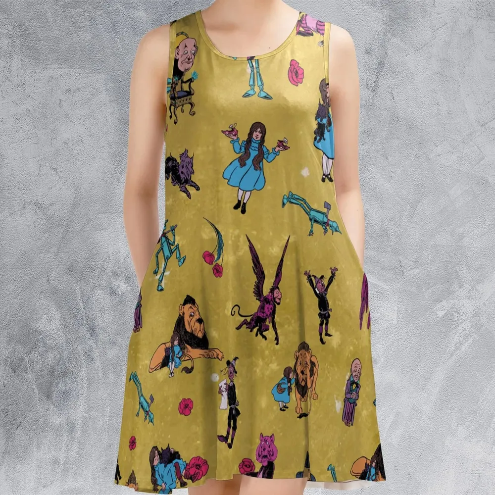 Friends in Emerald City Wizard of Oz Sleeveless Dress - 2