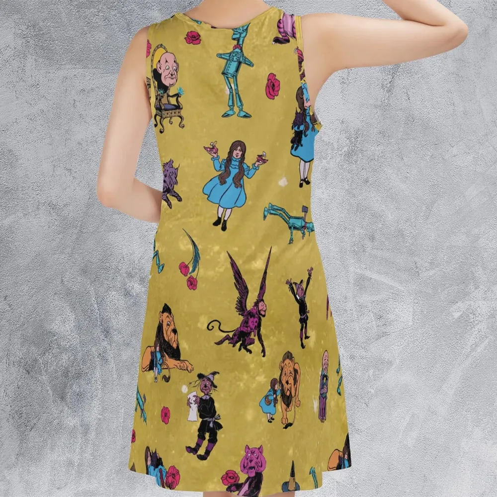 Friends in Emerald City Wizard of Oz Sleeveless Dress - 3