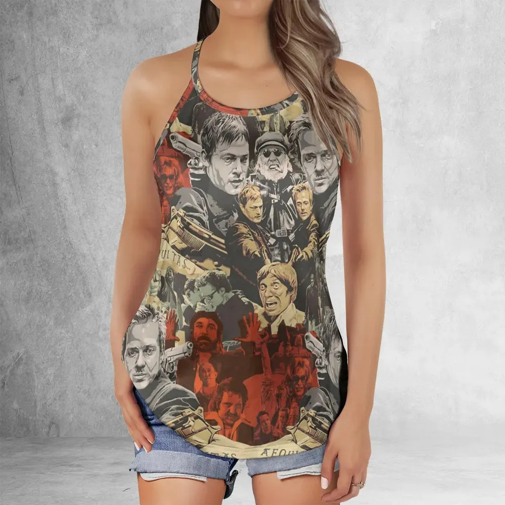 Retro 90s Action Film The Boondock Saints Criss Cross Tank Top - 2