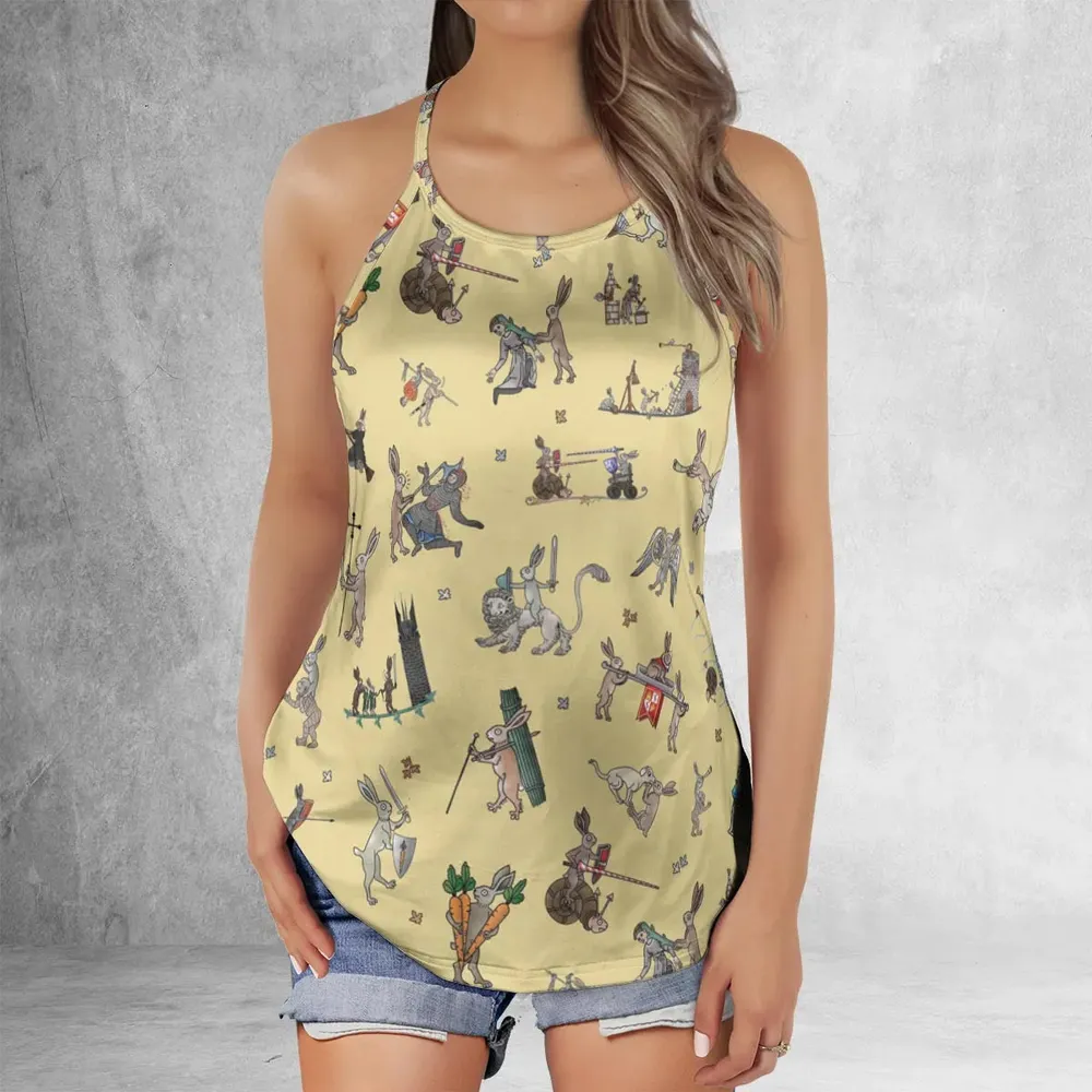 Killer Rabbit The Medieval Marginalia Criss Cross Tank Top - 2