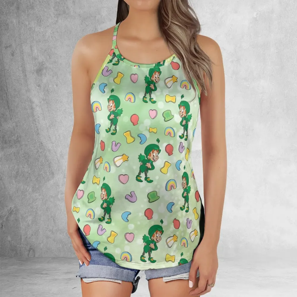 Lucky the Leprechaun Cereal Criss Cross Tank Top - 2