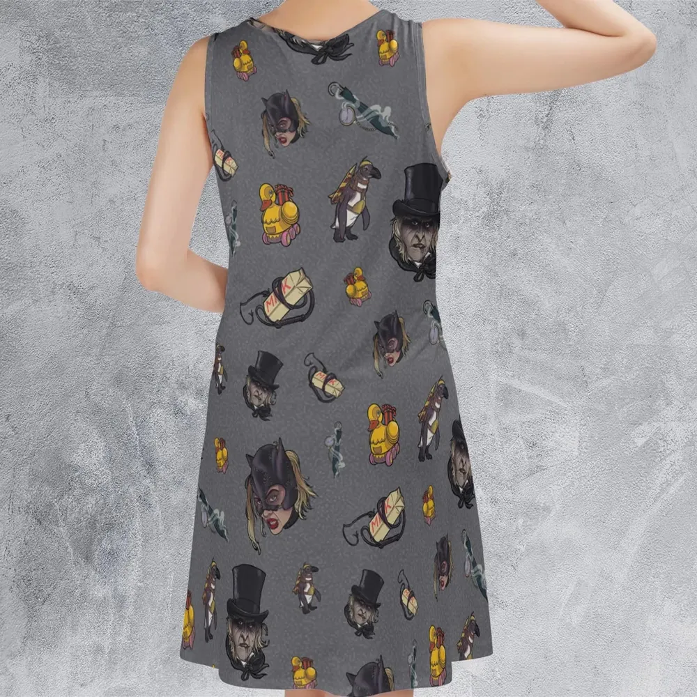90s Returns Penguin and Catwoman Sleeveless Dress - 3