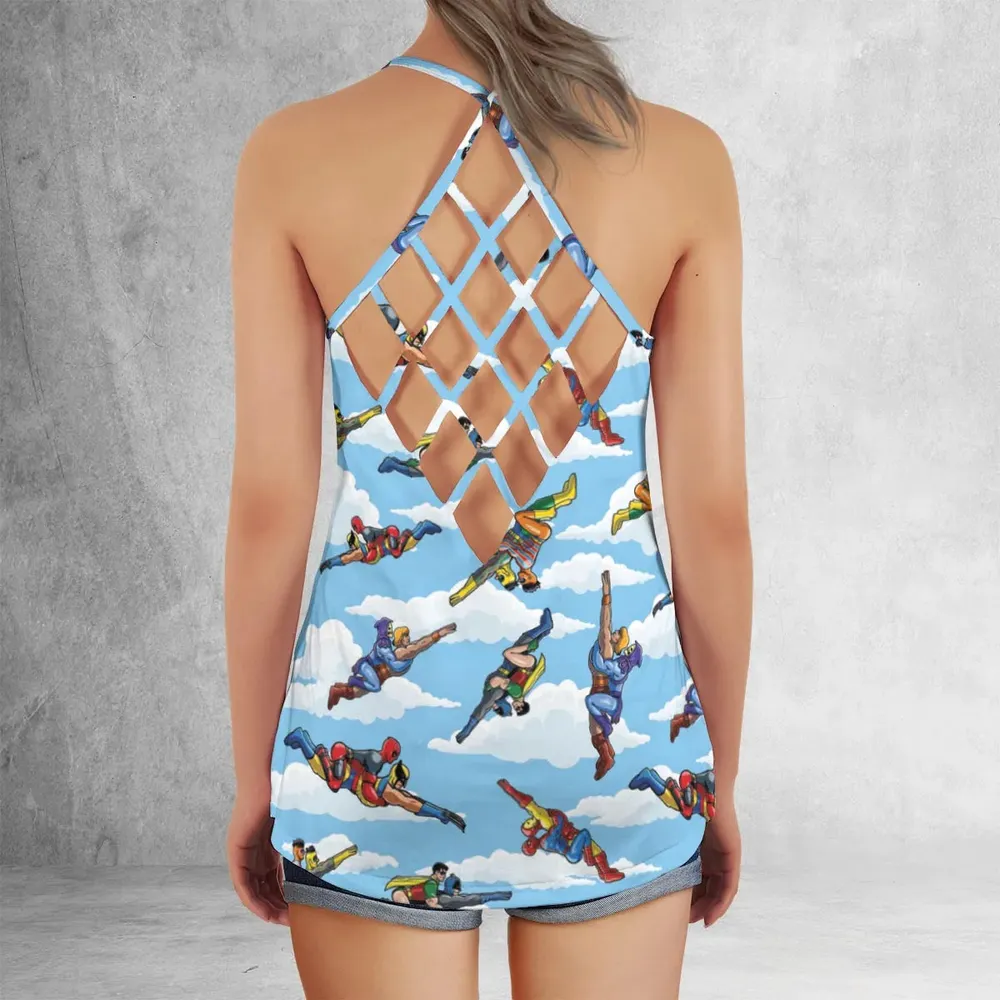 Parody Couples Duo Ambiguously Criss Cross Tank Top - 3