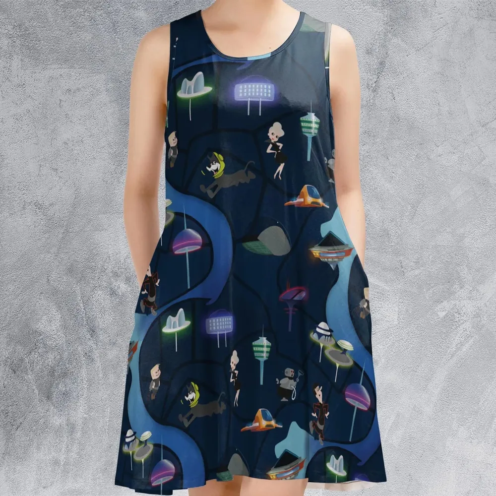 City of The Future The Jetsons Sleeveless Dress - 2