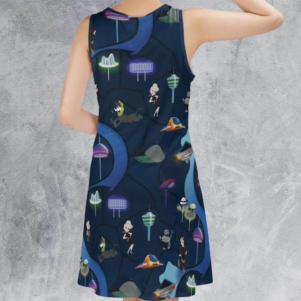 City of The Future The Jetsons Sleeveless Dress - 3