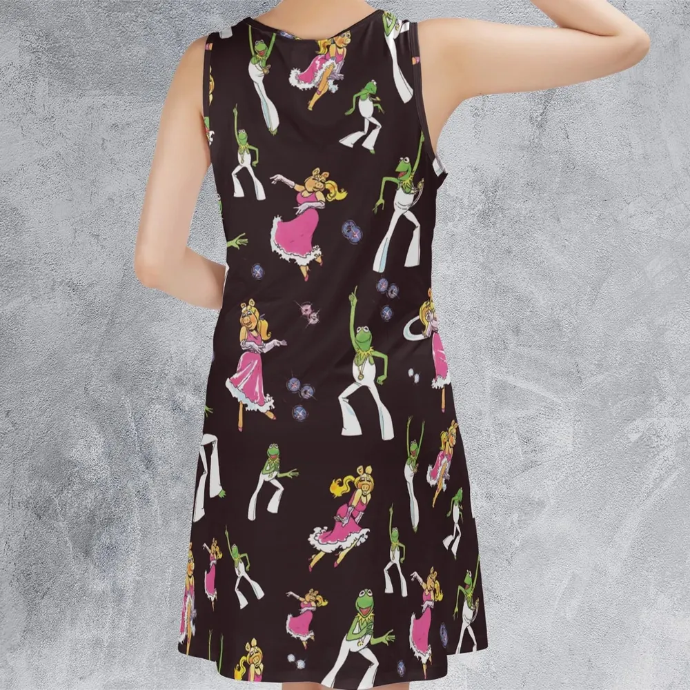Disco Couple Kermit And Piggy The Muppet Show Sleeveless Dress - 3