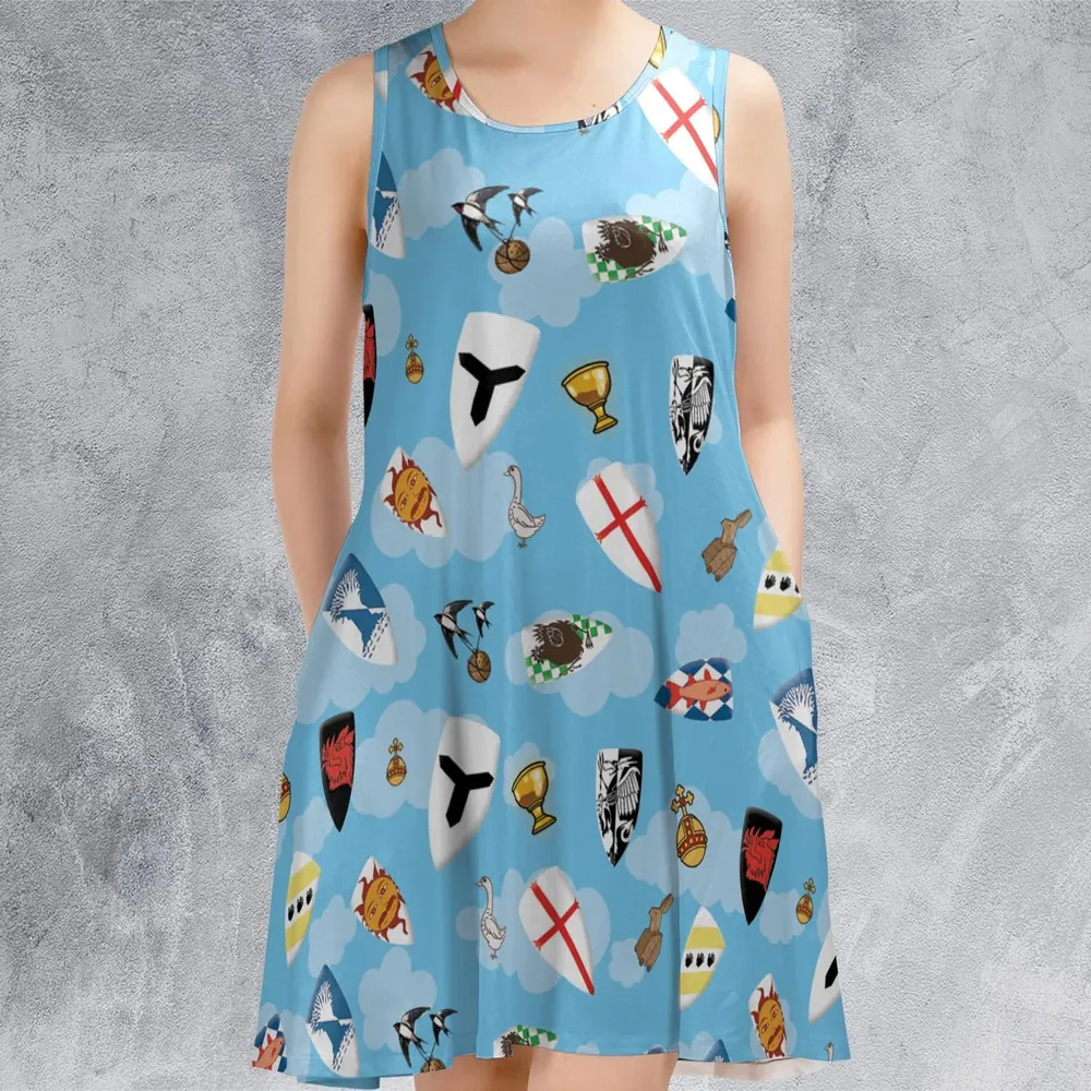 Coat Of Arms Monty Python and the Holy Grail Sleeveless Dress - 2