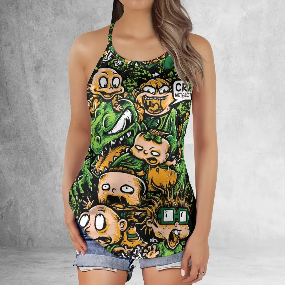 Old Skool Saturday Morning Rugrats Criss Cross Tank Top - 2