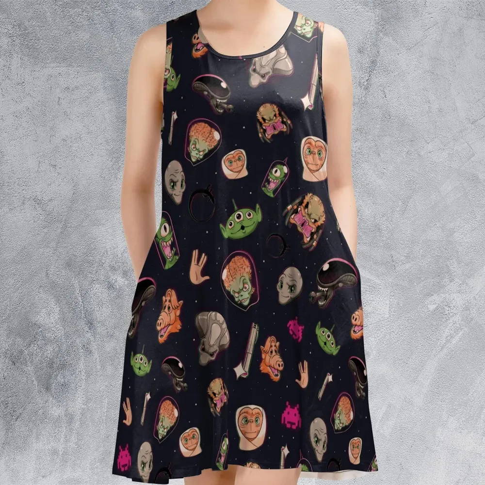 Classic Aliens Sleeveless Dress - 2